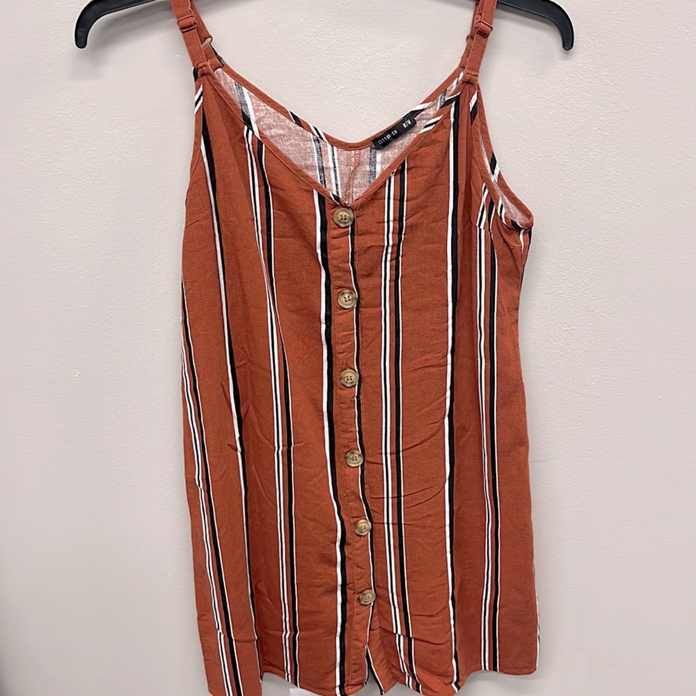 Burnt Ornage Buttoned Dress